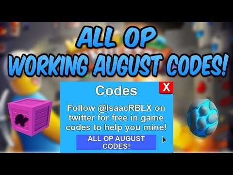 New All 23 Working Op August Codes Roblox Mining Simulator Youtube - roblox mining simulator codes august 2018