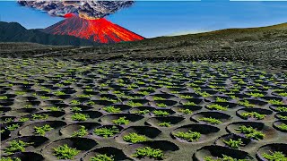 Growing and Harvesting Grapes in the Volcanic Land - How to Make Volcano Wine at the factory