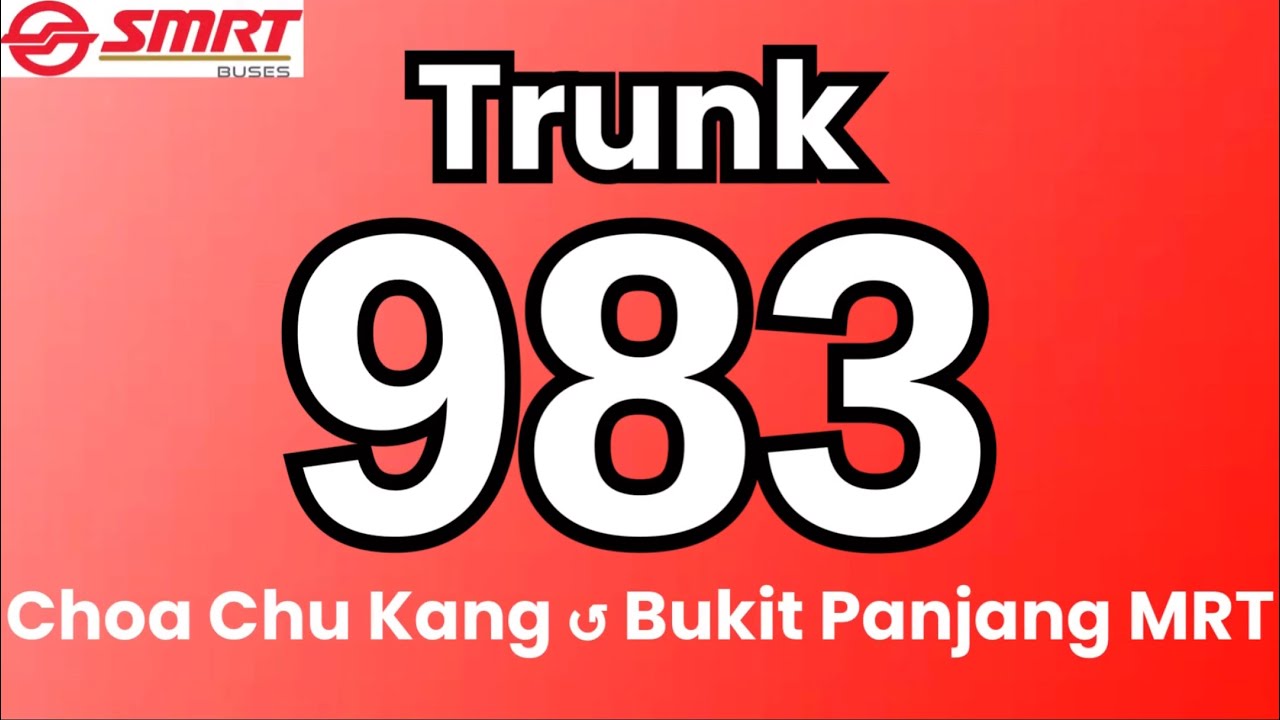SMRT Trunk Bus Service 983 | Hyperlapse & Route Visual - YouTube