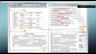 @Destination B1- Progress test 1- Unit 1-21