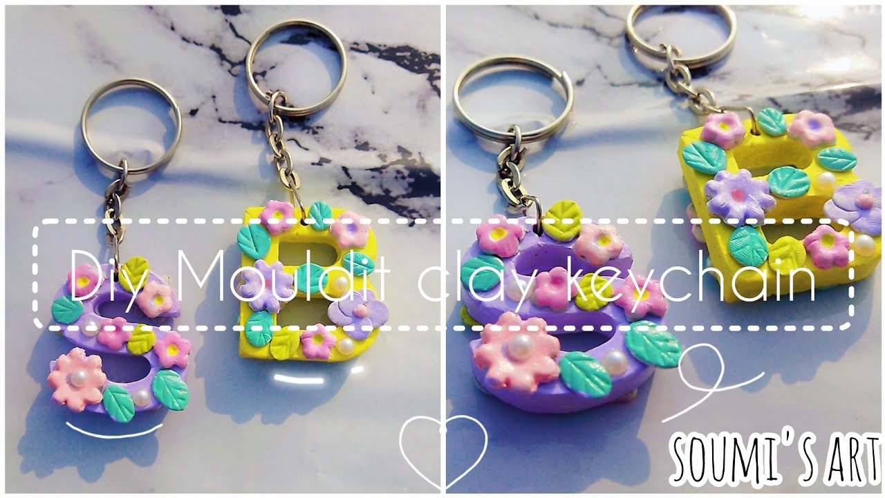 How To Make Cute Keychain With Fevicryl Mouldit Clay || 2 DIY Keychain || Best Gift ideas💡