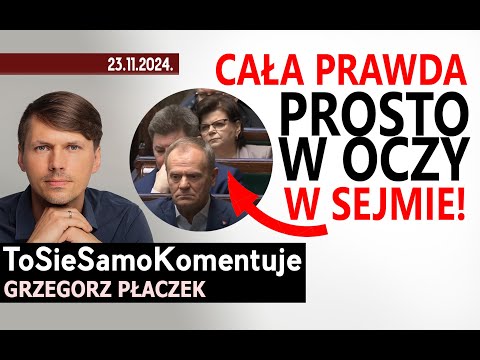 Kilka słów prawdy ode mnie w Sejmie - patrząc prosto w oczy premierowi oraz minister zdrowia!