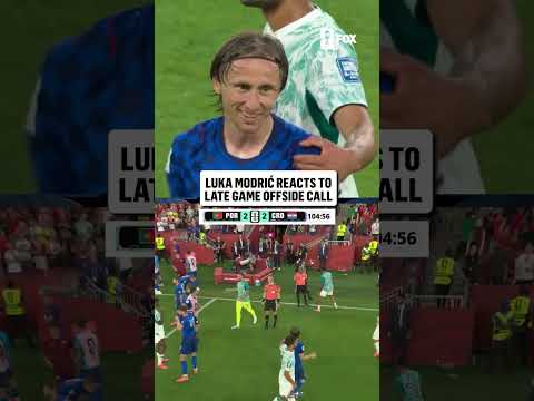 Luka Modrić couldn't believe this offside call