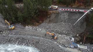 Travaux sur la route d'accès à Réallon