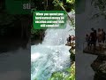 DAD THROWS KID OFF THE LEDGE!!!  BLUE HOLE JAMAICA