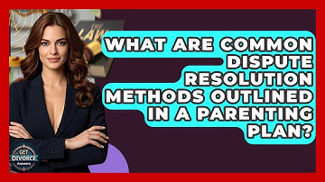 What Are Common Dispute Resolution Methods Outlined In A Parenting Plan? - Get Divorce Answers