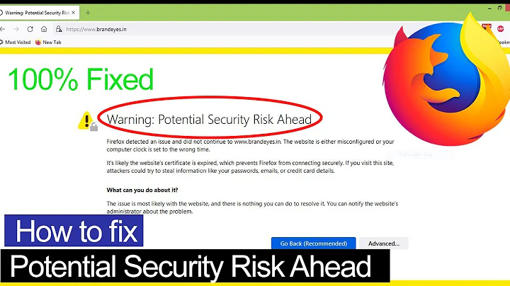 How to fix Warning: Potential Security Risk Ahead Firefox error?  SEC_ERROR_EXPIRED_CERTIFICATE