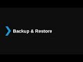 2. Backup and Restore V16 - Intermediate Training