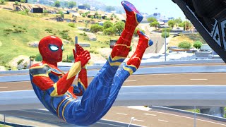 Gta 5 Crazy Iron Spiderman Ragdolls Compilation 4K Episode 2 Euphoria Physics