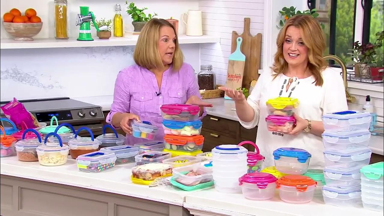 LocknLock Set of 5 Nesting Bowls or Rectangles w/ Handle Lids on QVC