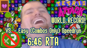 When Combos Only is a Bad April Fools Joke | Tetris Attack - VS. - Easy (Combos Only) - 6:46 RTA