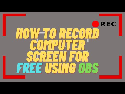 How to Record Computer Screen for FREE using OBS
