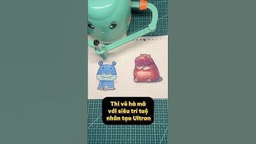 Thi vẽ tranh với siêu trí tuệ nhân tạo #78: Thi vẽ Hà Mã #vetranh #vuinhon #funny