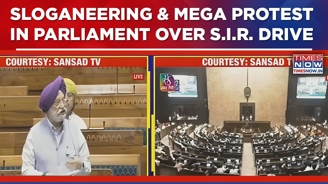 Parliament Disruption: Slogans, Uproar In Both Houses As I.N.D.I.A MPs Protest Against S.I.R. Drive