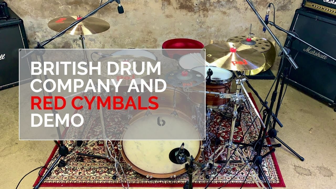 British Drum Company Wild Etimoe Red Cymbals Demo YouTube