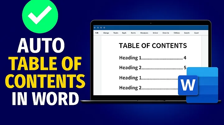 How to Create a Table of Contents Automatically in Microsoft Word