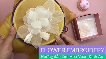 Flower Embroidery DIY I Thêu Hoa Lên Áo I Cách Làm Hoa Vải I NhanDo Handmade