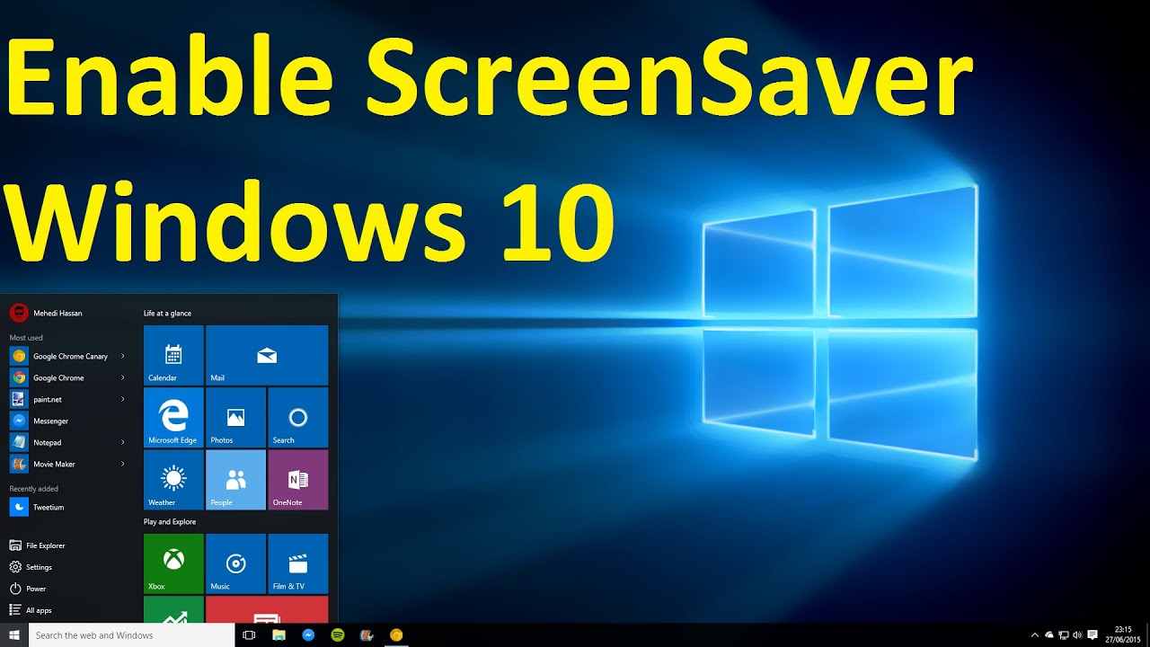 Windows 10 How To Enable Screensaver Youtube