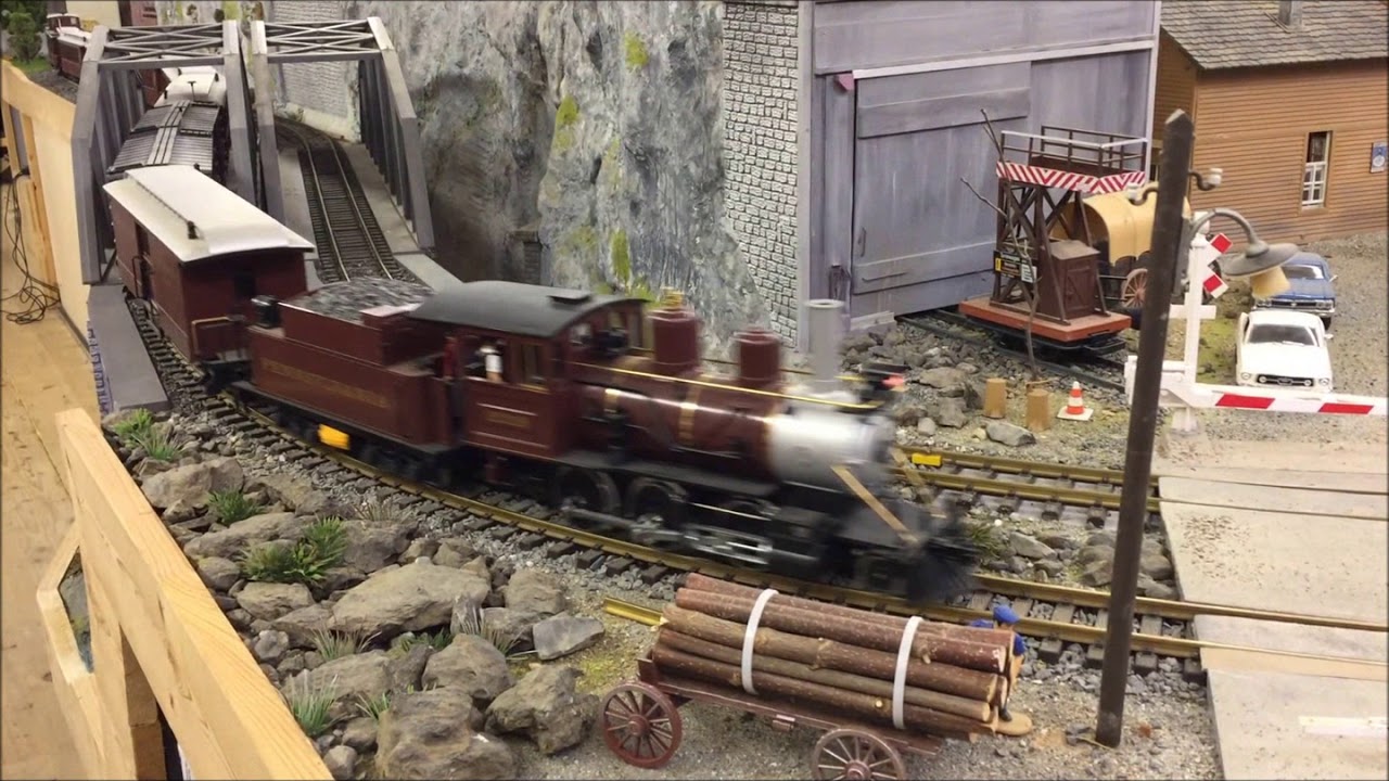 Pennsylvania Railroad PRR, GScale indoor layout (LGB, Aristocraft, USA
