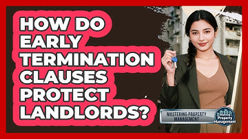 How do early termination clauses protect landlords?