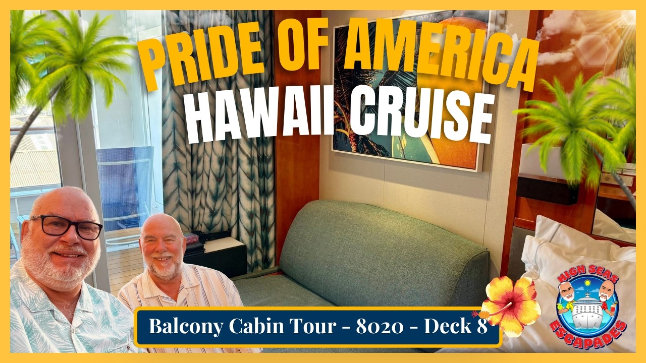 ⁣Pride of America Cabin Tour | Balcony Cabin 8020 (Deck 8)