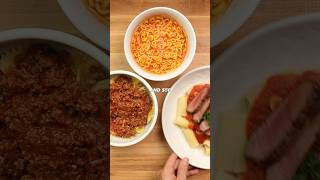 Cheap Vs Expensive Pasta #cooking #food #foodasmr #recipe