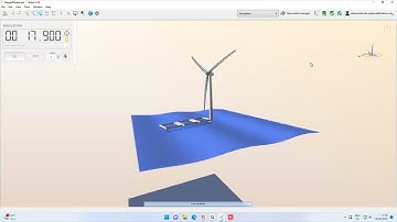 Very large wind and wave floating platform with Ashes - wind turbine simulation software