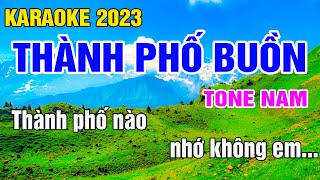 Thành Phố Buồn Karaoke Tone Nam Nhạc Sống gia huy beat