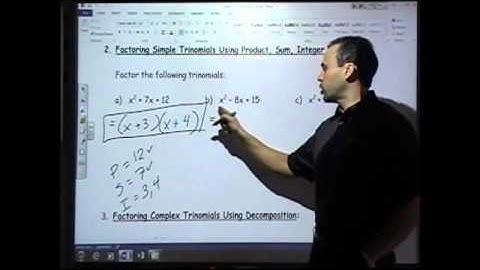 2.3 Factoring Polynomials- Part 1 of 3