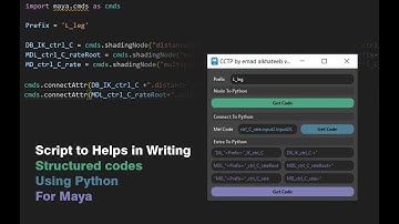 Structured Python Code Generator for Maya – Node-Based Scripting Helper