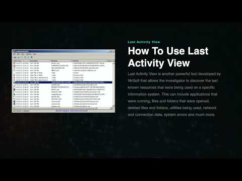 Digital Forensics Tools | Last Activity View