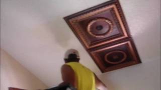 Faux Tin Ceiling Tiles Installation Video