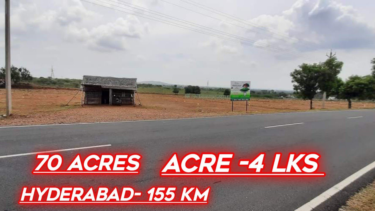 Acre 4LKS Hyderabad155 km Bidar district 70 Acres Agriculture land for sale Tar road