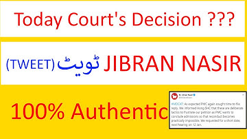 PMC NMDCAT | MCAT | Jibran Nasir Tweets | Today