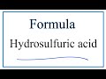 Hydrosulfuric Acid and Sulfur Concepts