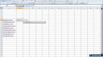 Sort column of email addresses by domain name in Excel