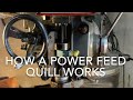 How to use the power feed quill on a manual milling machine
