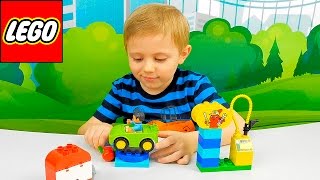 Машинки ЛЕГО для детей - Строим с Даником автостанцию. LEGO Cars for Kids