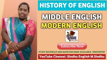 Middle English and Modern English / History of English Language / PG TRB English /UGC NET / SLET
