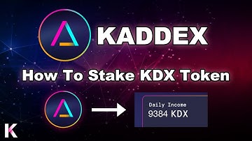 How to Stake KDX Token on Kaddex - Kadena KDA Tutorial