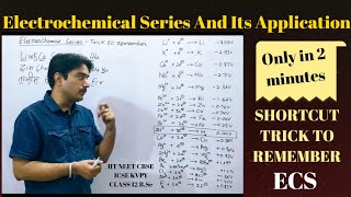 Electrochemistry|L-16|Shortcut Trick To Remember Electrochemical Series|