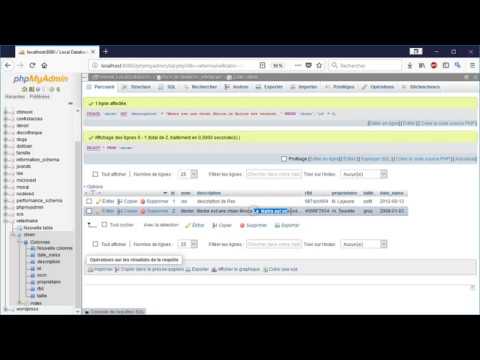 initiation à PhpMyAdmin
