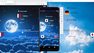 Demonstration of FIFA World Cup Qatar 2022 Flutter App using World Cup, Time and Weather APIs screenshot 1