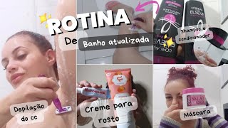 ROTINA de banho atualizada com produtos novos depilação cc perna rotinadodia produtos novidades