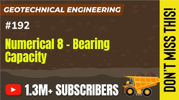 Numerical 8 Bearing Capacity | GATE Previous Year Questions of FE | GATE CE