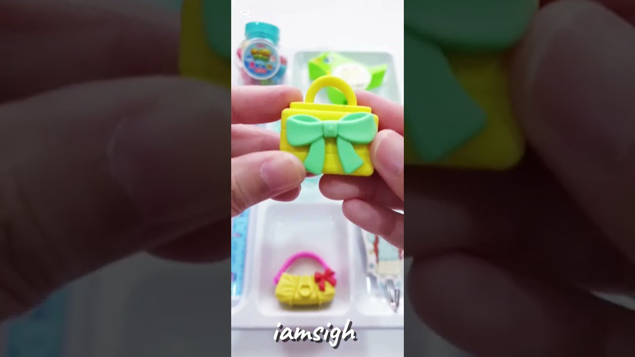 Cute Weird Stationery Platter Erasers Green Bird Sharpener