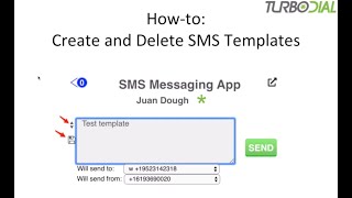 Creating and deleting SMS Templates
