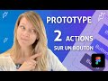 Figma  prototype avec deux actions sur un bouton hover  clic  auto layout  composant  variant