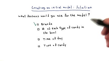 What features would you choose? - Model Building and Validation