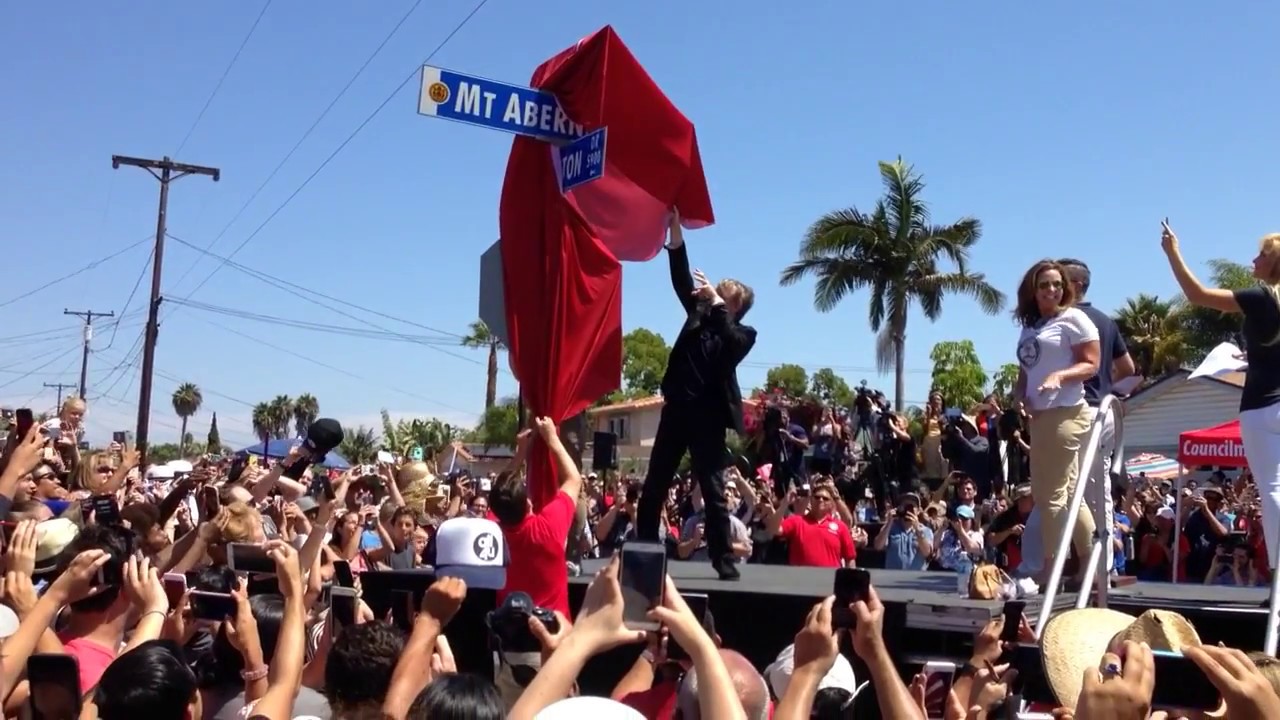 Mark Hamill - Uses Force to Unveil Honorary Street - San Diego white shoes